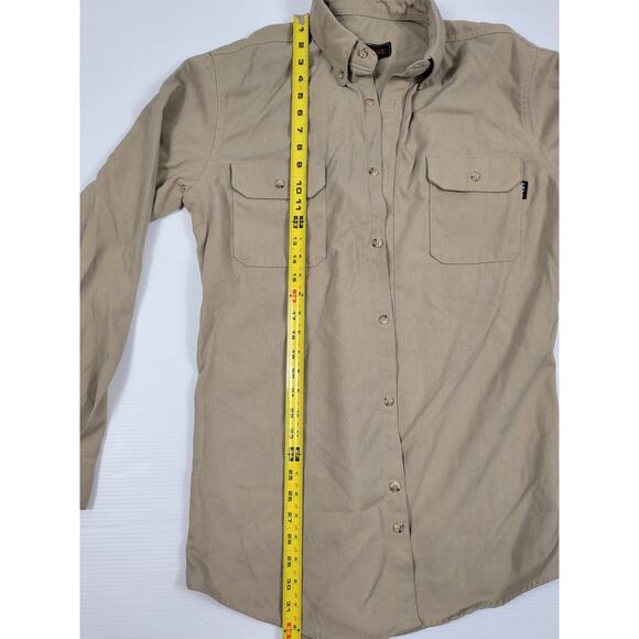 Drifire CAT2 Flame Resistant Utility Shirt Mens MD-T Medium Tall Brown Khaki - Picture 8 of 9